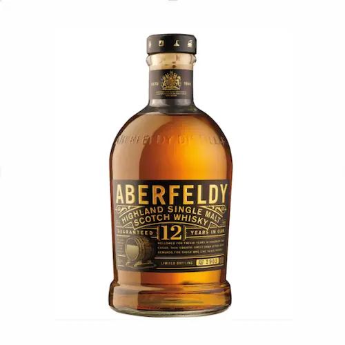 Bottle of Aberfeldy 12 Year Highland single malt Scotch whisky