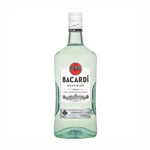 Bottle of Bacardí Superior white rum