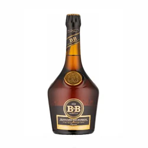 Bottle of B&B Bénédictine and brandy liqueur