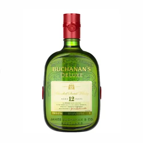 Bottle of Buchanan’s DeLuxe 12 Year blended Scotch whisky