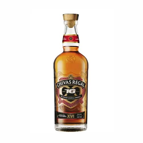 Bottle of Chivas Regal 16 Year blended Scotch whisky