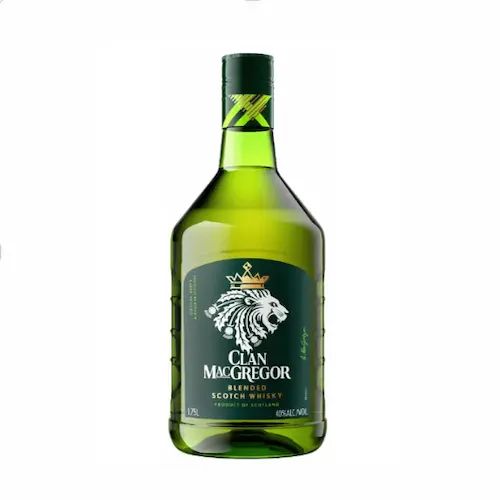 Bottle of Clan MacGregor blended Scotch whisky