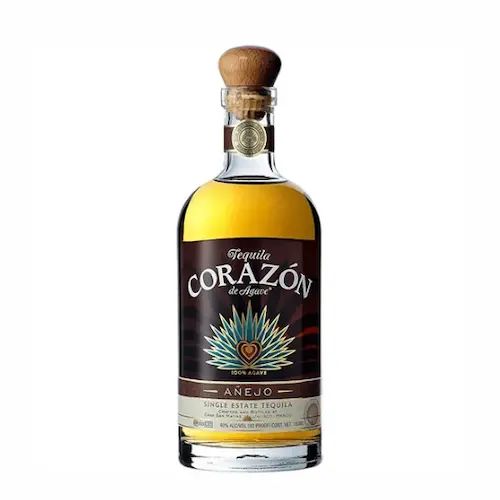 Bottle of Corazón Añejo tequila