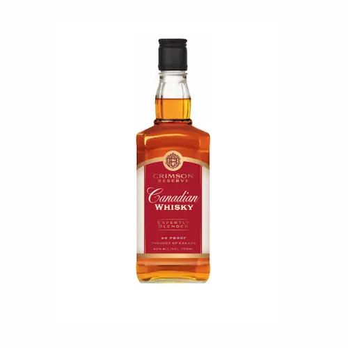 Bottle of Crimson Reserve Canadian Whisky