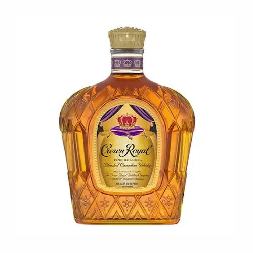 Bottle of Crown Royal Canadian whisky