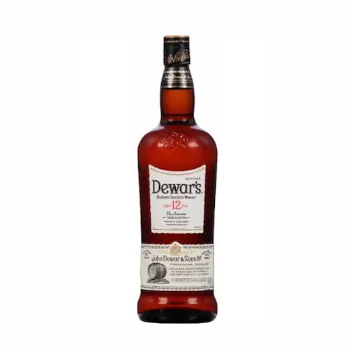 Bottle of Dewar’s 12 Year blended Scotch whisky