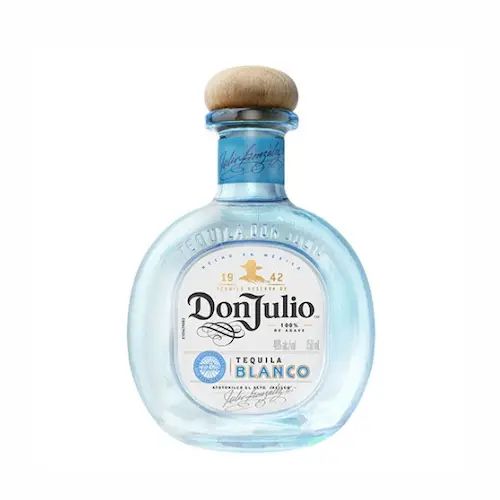 Bottle of Don Julio Blanco tequila