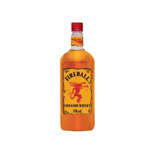 Bottle of Fireball Cinnamon Whisky