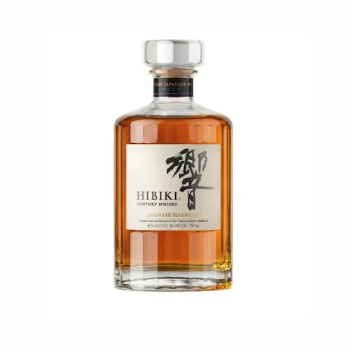 Bottle of Hibiki Japanese Harmony whisky