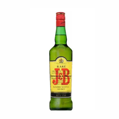 Bottle of J&B Rare blended Scotch whisky