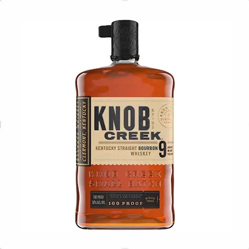 Bottle of Knob Creek Kentucky straight bourbon
