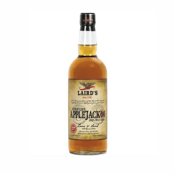 Bottle of Laird’s Straight Applejack 86 apple brandy