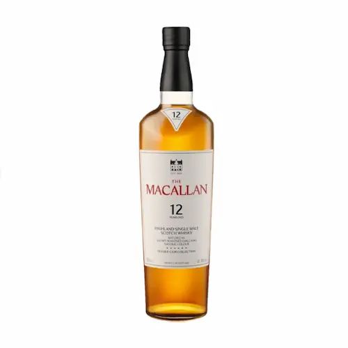 Bottle of The Macallan 12 Year single malt Scotch whisky