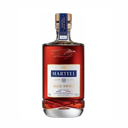 Bottle of Martell Blue Swift VSOP cognac