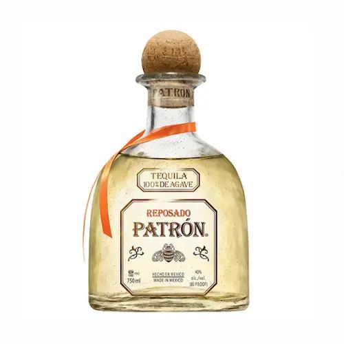 Bottle of Patrón Reposado tequila