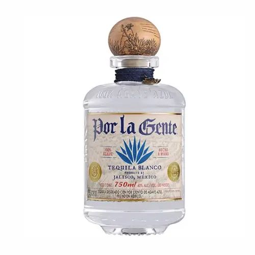 Bottle of Por La Gente Tequila Blanco